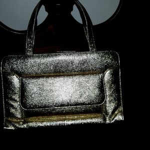 Gold lame purse
